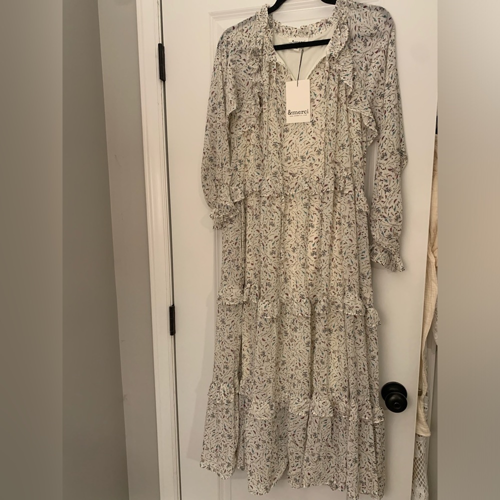 Shop Maxwell Long-sleeve Ruffle Dress